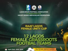 RAAF Lagos Female Unity Cup Teams to Receive Participation Fees