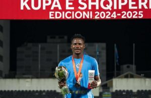 Nigeria’s Rising Star Itodo Mandela Brace Powers FC Dinamo Tirana to Albanian Cup Glory