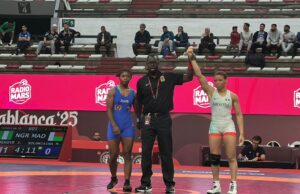Just In: Jumoke Adekoye Claims Nigeria’s Third Gold of the Evening at African Wrestling Championships