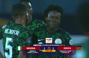 BREAKING: Flying Eagles Advance to Quarterfinals After 2-2 Draw with Kenya