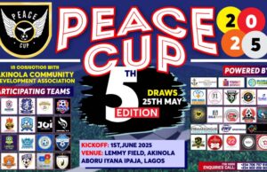 Peace Cup Season 5: Lagos Gears Up for Epic Football Showdown as Draw Day Nears