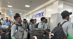 Just-In: Flying Eagles Return Home to Warm Reception After AFCON Bronze, World Cup Qualification