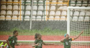 Ajibade Leads by Example, Hails Team Spirit and Fan Support After Super Falcons’ Victory Over Cameroon