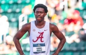 Samuel Ogazi Blazes to Historic NCAA 400m Title, Becomes Second Nigerian Ever To Claim Outdoor Crown