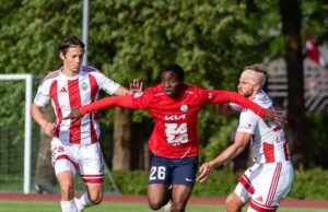 Promise Victor Shines Again as He Scores in FS Jelgava’s Draw Against FK Tukums