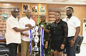 1XBET Cup Organisers Pay Courtesy Calls on GOC 81 Div, 9th Brigade Commander