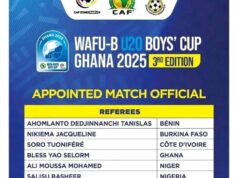 WAFU-B Names Officials for U20 Boys Cup as Nigeria Gears Up for World Cup Prep