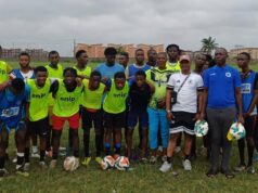 Coach Adeyemi Visits Badagry United Football Club, Donates Training Kits, Jerseys