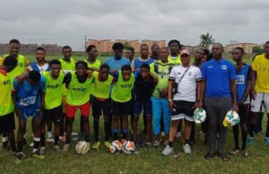 Coach Adeyemi Visits Badagry United Football Club, Donates Training Kits, Jerseys