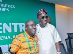 SSA Adeboye Visits Athletes at African U18/U20 Championships, Commends Sports Commission, Calls For National Support Ahead Of Armwrestling Championship