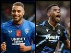 Dessers Fights Onyedika For UEFA Champions League Group Ticket as Rangers Face Brugge in Playoff