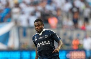 Super Eagles forward, Moses Simon Opens Paris FC goal account in Marseille loss