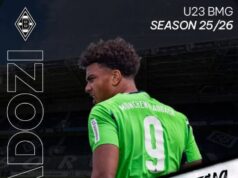 Nigeria’s Justin Adozi makes Borussia Mönchengladbach II debut in Regionalliga clash
