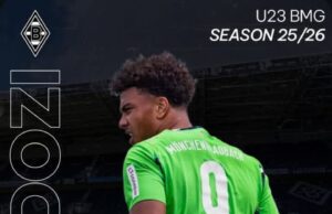 Nigeria’s Justin Adozi makes Borussia Mönchengladbach II debut in Regionalliga clash