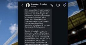 Nigeria’s Comfort Erhabor opens up on her Black hero and journey to football confidence