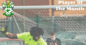 Young Nigerian Goalkeeper Eze Gospel Wins Player of the Month at Burscough FC
