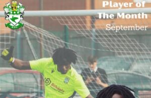 Young Nigerian Goalkeeper Eze Gospel Wins Player of the Month at Burscough FC