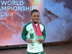 Lawal Folashade Wins Three Medals at IWF World Championships in Norway