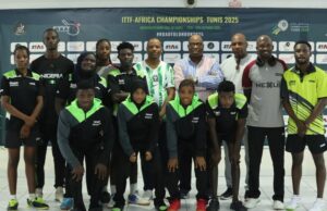 Gara-Gombe Boosts Team Nigeria’s Morale at ITTF-Africa Championships with Generous Gesture in Tunis