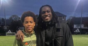 Chelsea Wonderkid Kobi Ugbana Meets Super Eagles Star Calvin Bassey — “I Want to Wear the Green and White!”