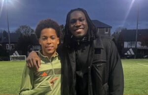 Chelsea Wonderkid Kobi Ugbana Meets Super Eagles Star Calvin Bassey — “I Want to Wear the Green and White!”