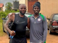 Former Remo Stars Midfielder Tochukwu Michael Meets AFCON Hero Sunday Mba Ahead of Austrian Move