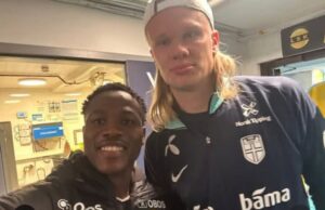 Nigeria’s Seun Akanji Meets Manchester City Star Erling Haaland in Norway