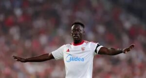 Akor Adams Celebrates Super Eagles Call-Up with Goal as Sevilla Humiliate Barcelona