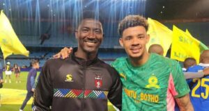 Bankole Kayode Spotted Supporting New Club TS Galaxy As He Settles Into Life In South Africa