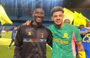 Bankole Kayode Spotted Supporting New Club TS Galaxy As He Settles Into Life In South Africa