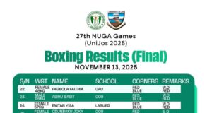 NUGA 2025: Champions Emerge in Jos as Boxing Finals Deliver KOs, UD, Walkovers
