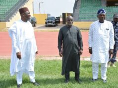 NFF President Gusau Inspects Kwara Stadium, Applauds Ongoing Renovation Works