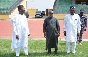 NFF President Gusau Inspects Kwara Stadium, Applauds Ongoing Renovation Works