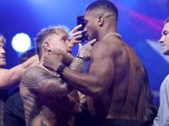 Judgement Day: Joshua Pushes Jake Paul’s Fist Away as Tempers Flare During Weigh-In Ahead of Friday Night Battle