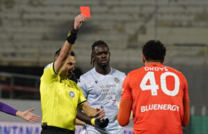 Maduka Okoye Sent Off As Udinese Suffer Heavy Away Defeat to Fiorentina