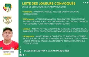 AFCON 2025: Olaitan, Tosin Aiyegun Lead Benin Republic’s 30-Man Provisional List