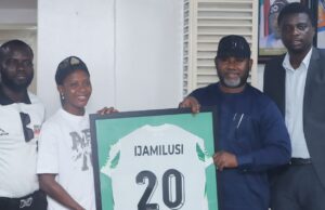 Lagos Sports Boss Lekan Fatodu Hosts Super Falcons Star Ijamilusi, Pledges Stronger Support For Women’s Football