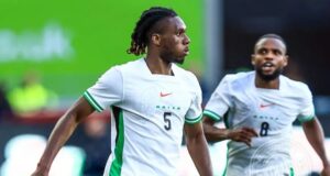 Super Eagles Defender Ogbu Igho Returns From AFCON in Time to Face Barcelona in UEFA Champions League