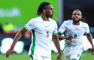 Super Eagles Defender Ogbu Igho Returns From AFCON in Time to Face Barcelona in UEFA Champions League