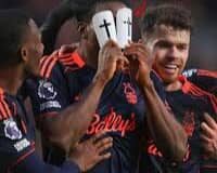 Awoniyi Receives ‘Mob Attention’ From Nottingham Forest Pals, After His Goal Against Brentford