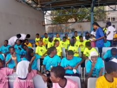 CATS Ladies’ FC Coaches, Players Take Students Through Leadership Skills, Football Drills In Surulere