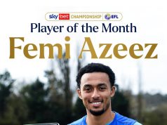 Femi Azeez Wins English Championship’s Best Player Award For February