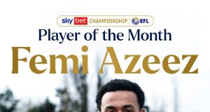 Femi Azeez Wins English Championship’s Best Player Award For February