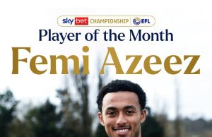 Femi Azeez Wins English Championship’s Best Player Award For February