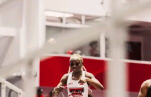 Success Umukoro Claims Silver in 60m at Big 12 Indoor Championships