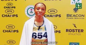Miracle Ezechukwu Qualifies for World U20 Championships, Claims Double Gold at MTN CHAMPS Calabar
