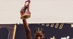NCAA’s High Jump Winner Temitope Adeshina Receives Round Of Applause From Texas Tech Coach