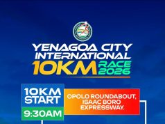 Yenagoa City Int’l 10KM Race: World Press Conference Holds April 3rd, Kit Collections Starts on April 1st