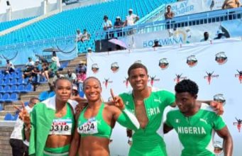 Nigeria’s Athletics Team Wins 4x100m Mixed Relays In Botswana