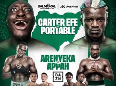 Portable vs Carter Efe Boxing Fight Listed as an Undercard on Amir Khan’s Lagos Show Roster